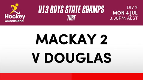 4 July - Hockey Qld U13 Boys State Champs - Day 2 - Mackay 2 V Douglas