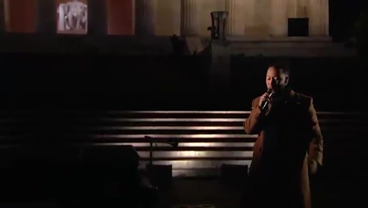 John Legend performs "Feeling good" on the inauguration of Joe Biden and Kamala Harris