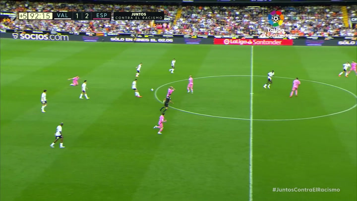 Gol de Samuel Lino (2-2) en el Valencia 2-2 Espanyol