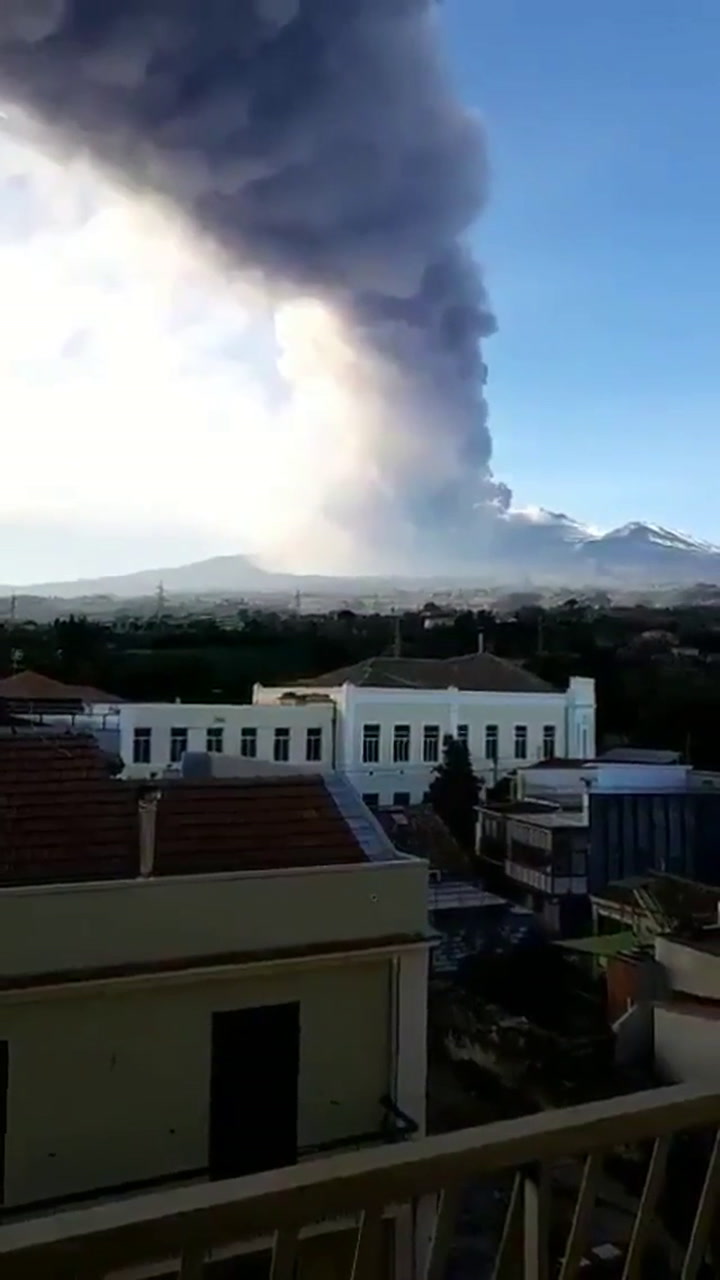 Imágenes del volcán Etna - Fuente: Twitter