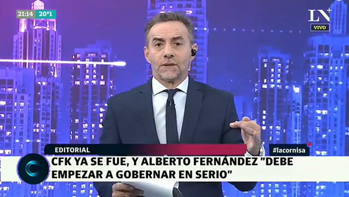 Luis Majul: Cristina Kirchner ya se fue y Alberto Fernández “debe empezar a gobernar en serio”