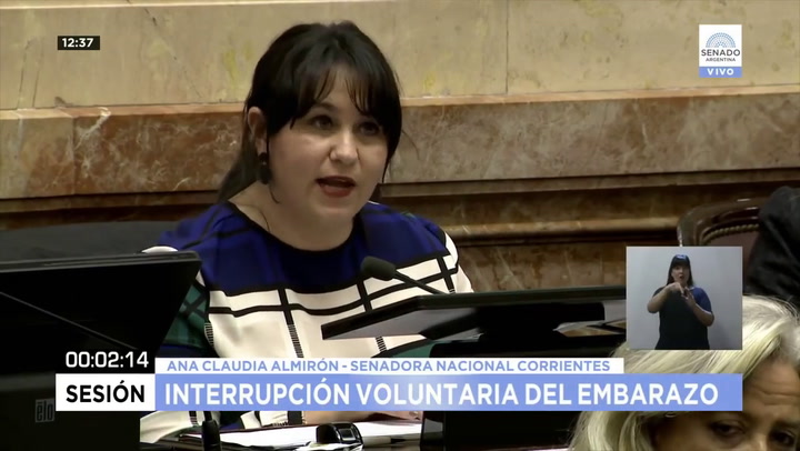 Almirón habló sobre la tasa de mortalidad en Corrientes - Fuente: Senado Argentina