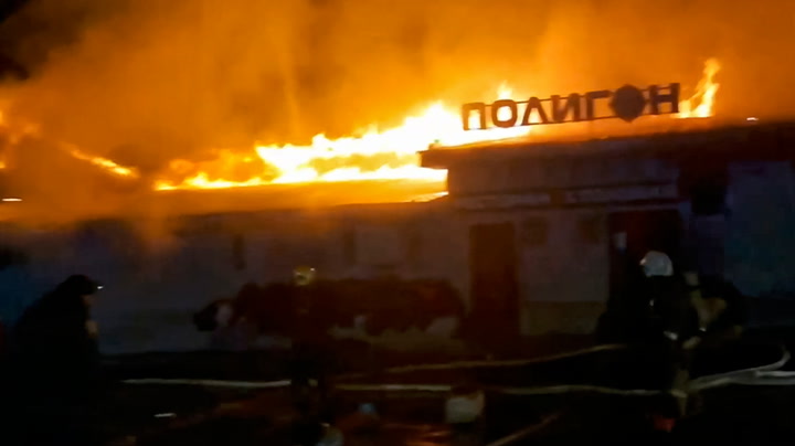At least 13 killed in Russian nightclub fire after flare gun discharged