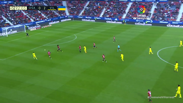 Gol de Morales (0-3) en el Osasuna 0-3 Villarreal