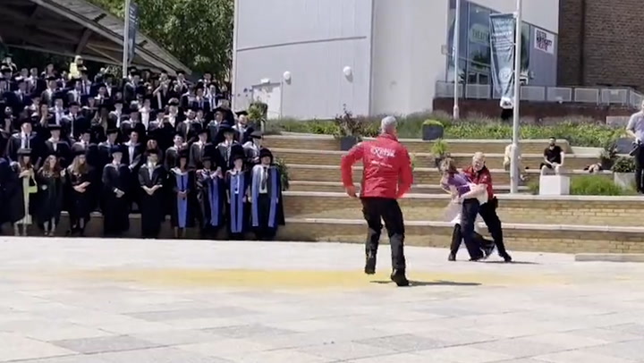 Just Stop Oil supporter disrupts own graduation ceremony at University of Exeter