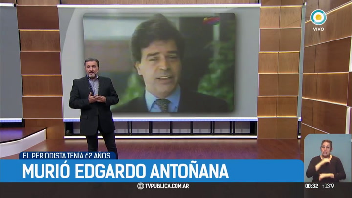 La muerte de Edgardo Antoñana: sus colegas de la TV Pública lo recuerdan