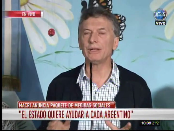 Macri anuncia paquete de medidas