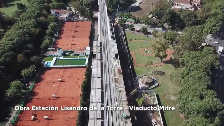 Viaducto Mitre: la obra desde un drone: Fuente: YouTube