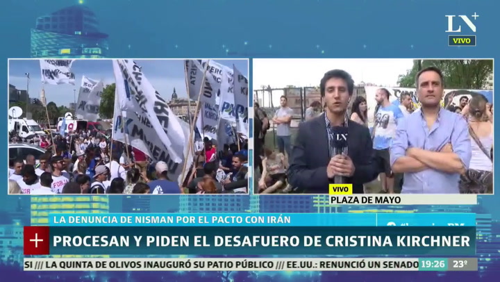 Entrevista a Juan Cabandié en la marcha contra la 'persecución a opositores'