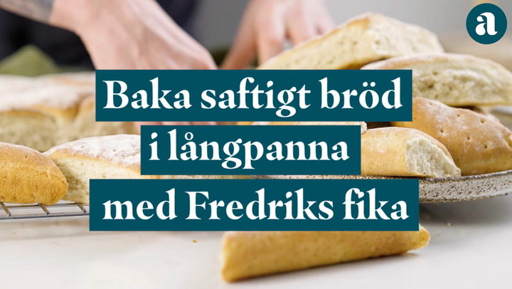 Baka saftigt bröd i långpanna med Fredriks fika