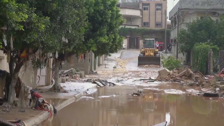 Heavy rainfall from deadly storm leads to flooding in Libya