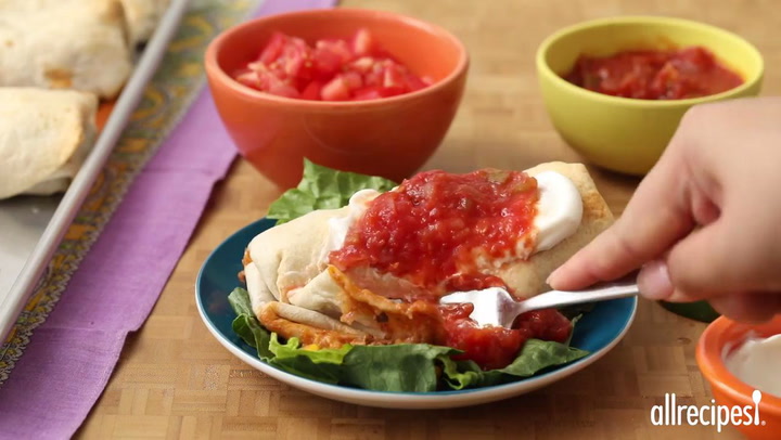 Baked Beef and Bean Chimichangas Recipe 