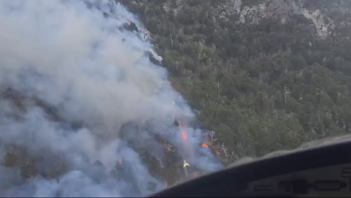El incendio en el parque Nahuel Huapi