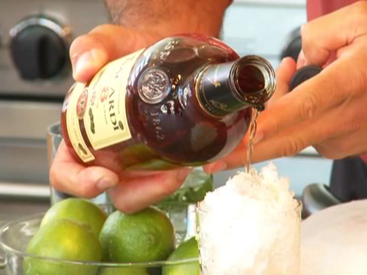 Rum Swizzle and Pear Basil Vodka Swizzle