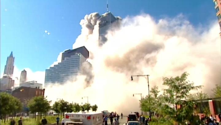 Resurfaced ground zero footage shows reporter unaware that Twin Towers had collapsed