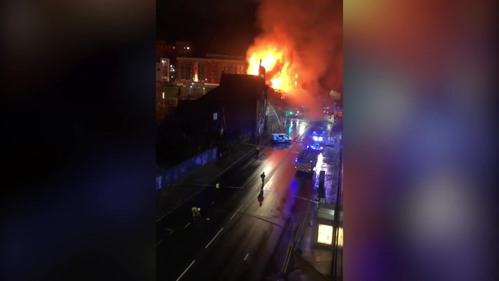 Firefighters tackle city centre blaze in Glasgow