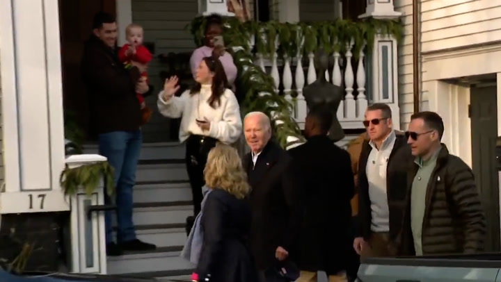 President Biden met with protesters in Nantucket chanting 'Free Palestine'