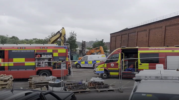 Manchester mill fire: Major incident declared as human remains discovered at site