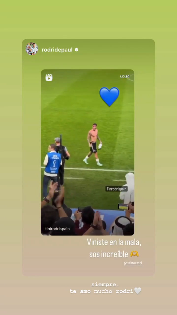 El gesto de amor entre Tini y De Paul tras el partido ante México