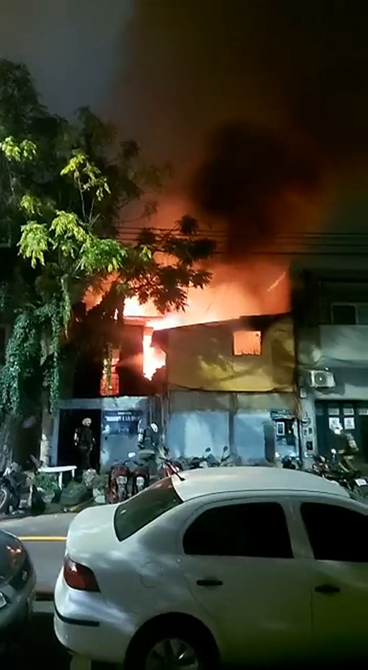 Incendio en un edificio de Villa Ortuzar