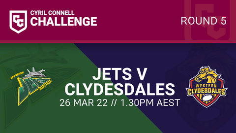 26 March - Cyril Connell Challenge Round 5 - Ipswich Jets v Western Clydesdales
