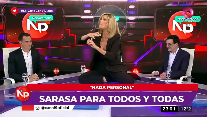 Viviana Canosa se trepó a la mesa del programa y descargó su furia contra Martín Guzmán - Fuente: el