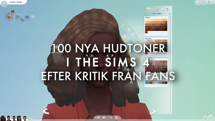 100 nya hudtoner i The Sims 4 efter kritik från fans
