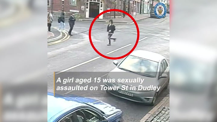 CCTV shows suspect running after girl, 15, sexually assaulted in Dudley