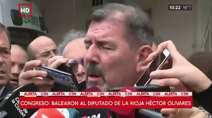 Ulises Lencina, vocero del diputado baleado: 'Olivares recibió tres disparos' - Fuente: C5N
