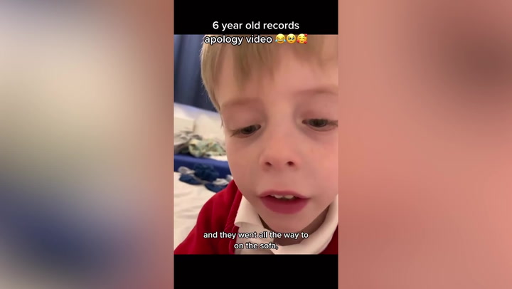 Six-year-old secretly records apology video on father's phone