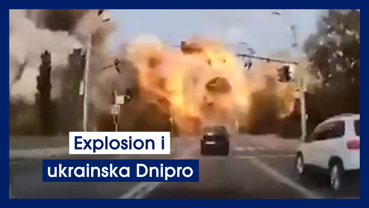Explosion i Ukrainska Dnipro