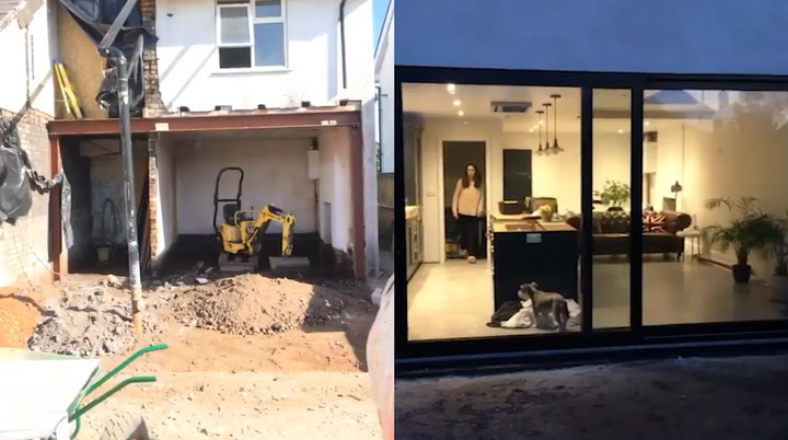 Couple transform 1930s three-bed into luxury home using DIY skills they learnt on YouTube