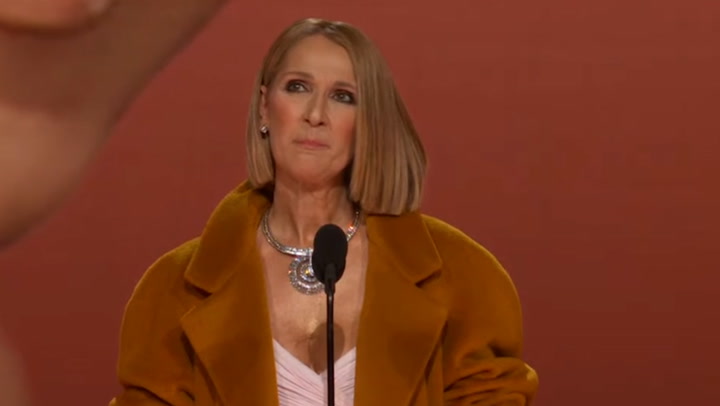 Celine Dion makes surprise appearance at Grammys after stiff-person syndrome diagnosis