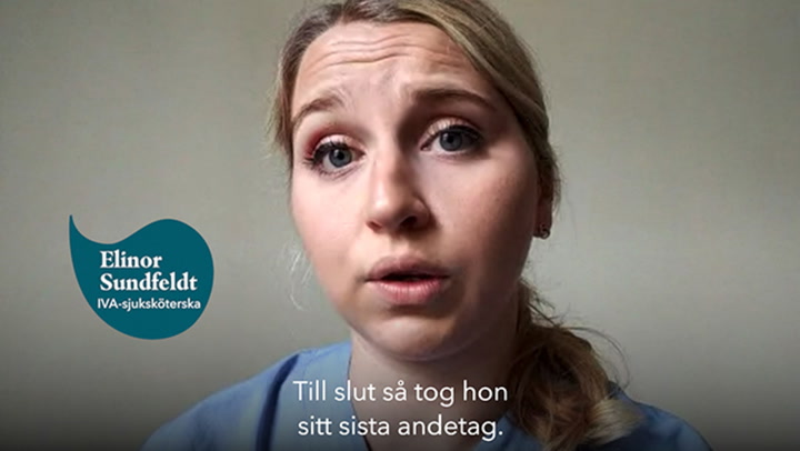 TV: IVA-sjuksköterskan Elinor om dödsfallen utan anhöriga: "Jag får vara deras tårar"