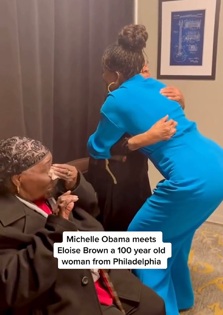 Michelle Obama sorprendió a una mujer de 100 años al cumplirle un deseo y emocionó a todos