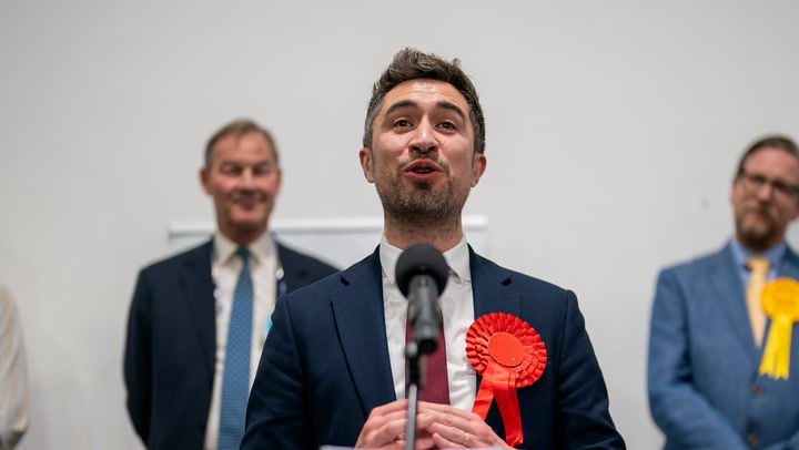 Moment Labour's Damien Egan wins Kingswood by-election: 'Tories sucked hope out of our country'