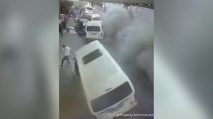 Video shows moment of Johannesburg explosion
