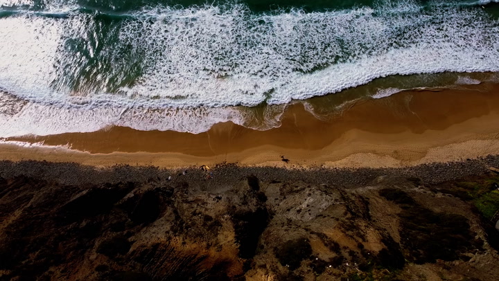 Ocean Waves from Air, Aerial Footage 