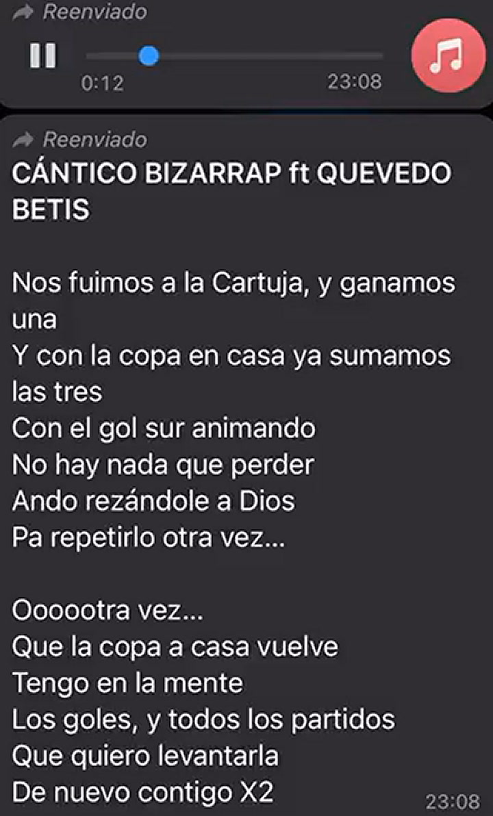 La canción de Bizarrap y Quevedo ya es himno de cancha