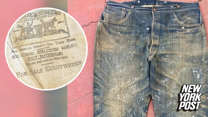 jeans 1880s with racist slogan sold for $76K