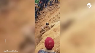 Congo. Trabajadores mineros rescataron a sus compañeros tras un colapso