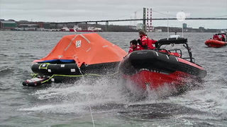 We join the Canadian coast guard on the water for training day