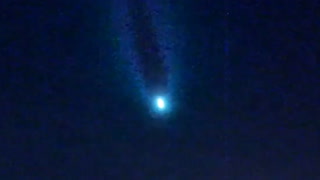 Brilliant blue meteor captured flying through the sky over Spain