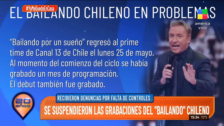 Problemas en el Bailando chileno - Fuente: América TV