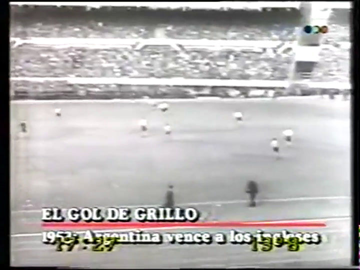 El gol de Ernesto Grillo a los ingleses en 1953 - Fuente: YouTube
