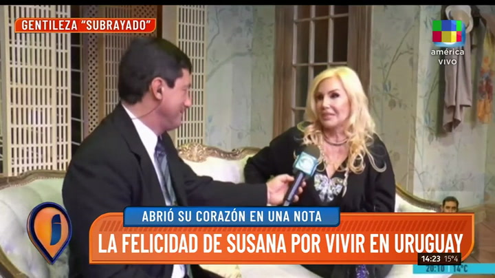 Susana Giménez: 'Amo Uruguay'