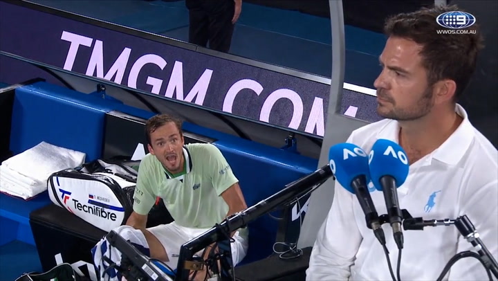 ‘Are you stupid?’ Daniil Medvedev screams at umpire in Australian Open semi-final 