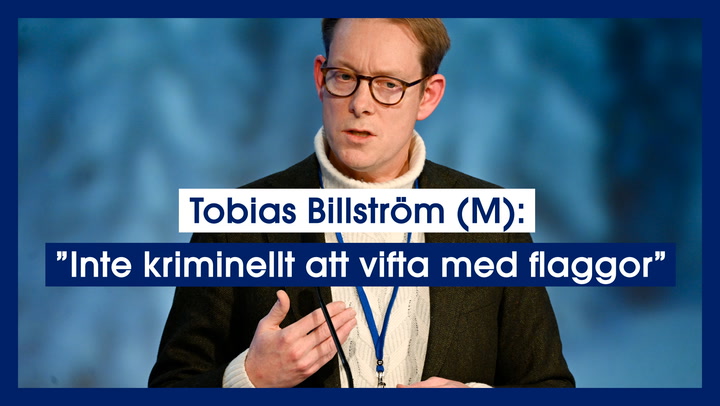 Tobias Billström (M): ”Inte kriminellt att vifta med flaggor”