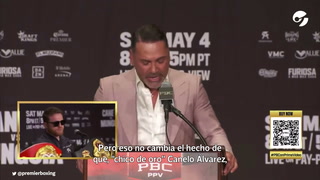 Canelo Álvarez presentaba la pelea con Munguia y casi termina a las piñas con De la Hoya