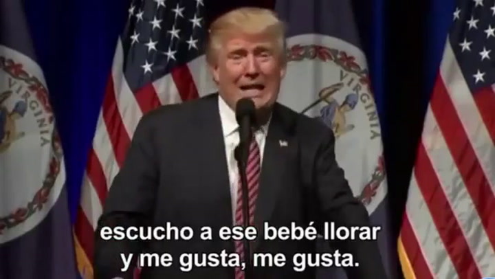 Donald Trump expulsa a una madre con bebé que lloraba durante su discurso